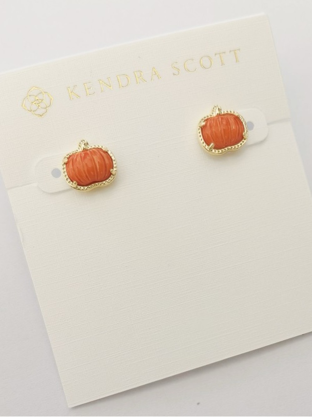 Kendra Scott Orange Pumpkin Petite Stud Earrings